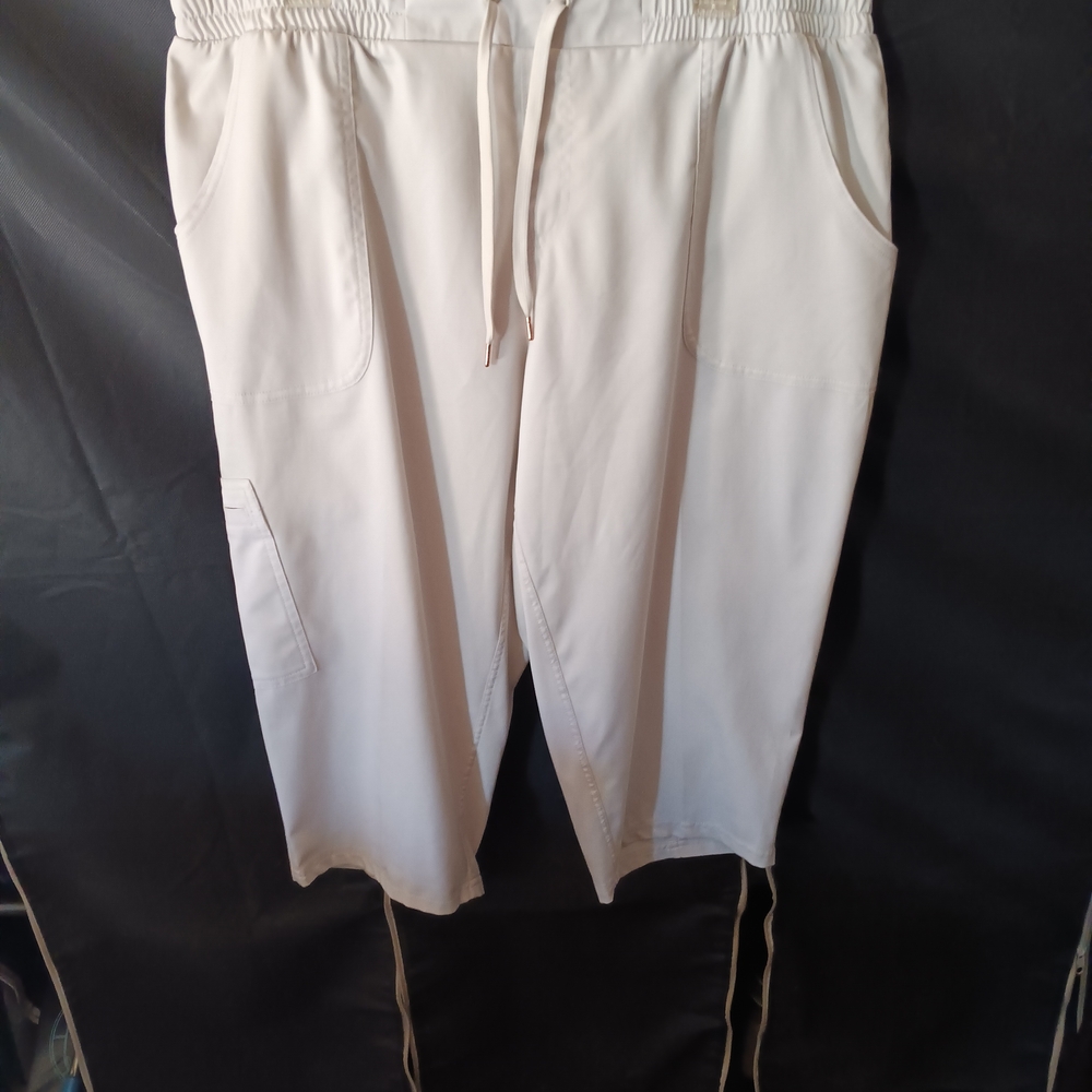 Cream Elastic/Drawstring Waiste Knickers